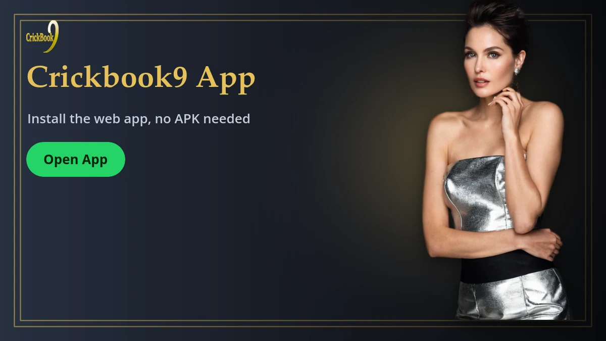 Crickbook9 App — Crickbook9 banner: Install the web app, no APK needed